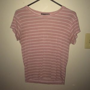 Brandy Melville Pink with White Stripes !!